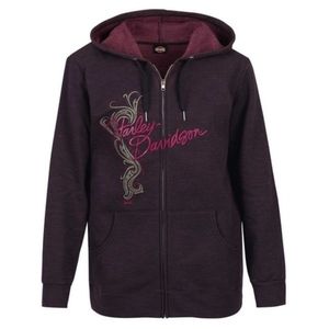 H-D Ladies Zip Hoodie